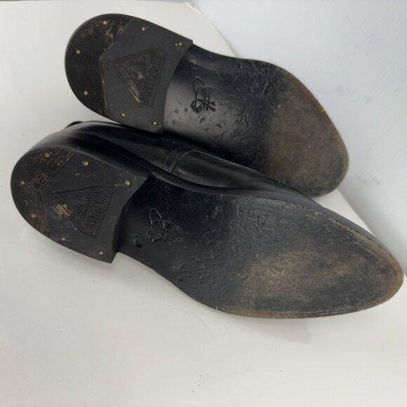 JOHN FLUEVOG Moneymaker Goodyear Welt Leather Sole Black Derby Shoes Size 8 - Picture 12 of 15